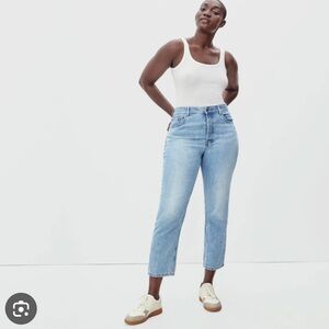 Everlane The Cheeky Jean - Women's Straight Leg Jeans in Blue - 23 Crop